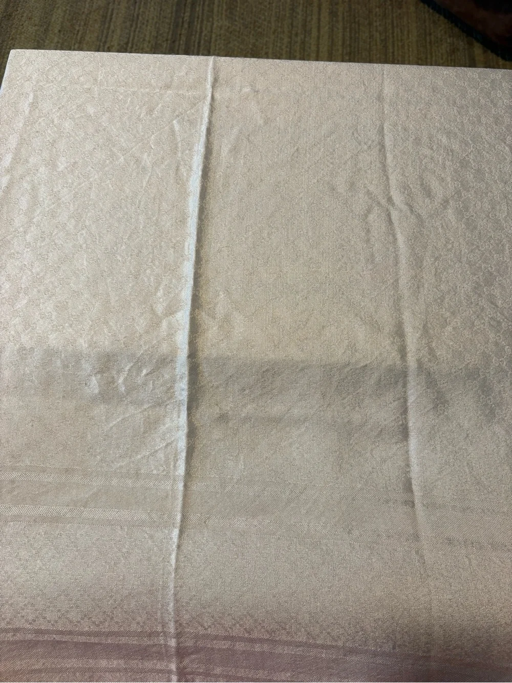 Gucci Cream Tonal Damask Scarf